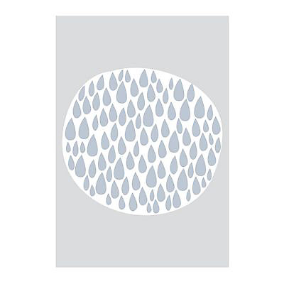 Affiche Ronds gouttes Bleu 40 x 50 cm