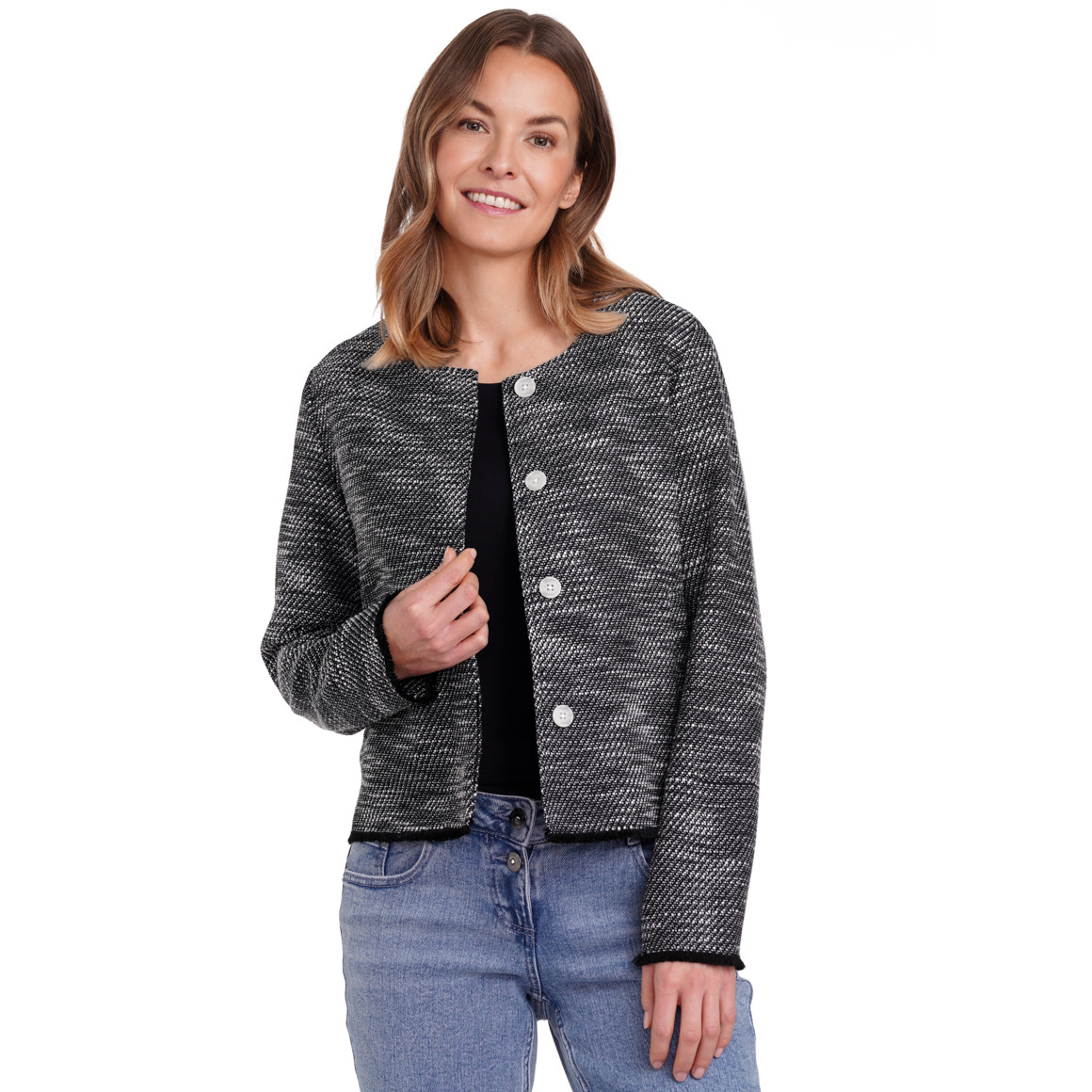 Gina Benotti Damen Jacke im Blazer-Look dunkelblau