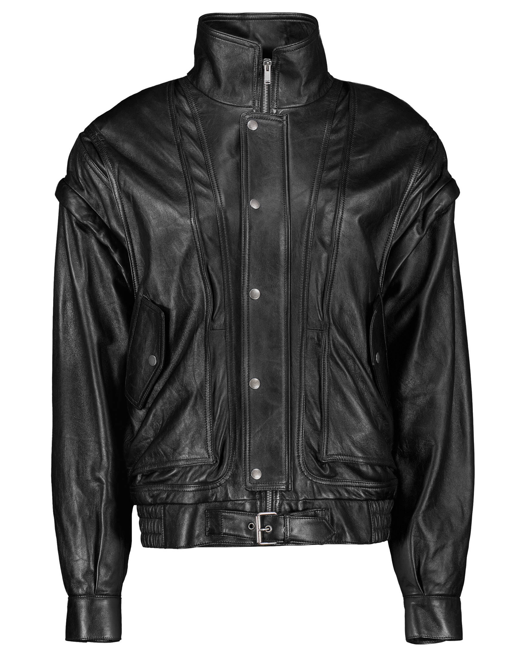 Saint Laurent| Damen Lederjacke BLOUSON Oversized Fit