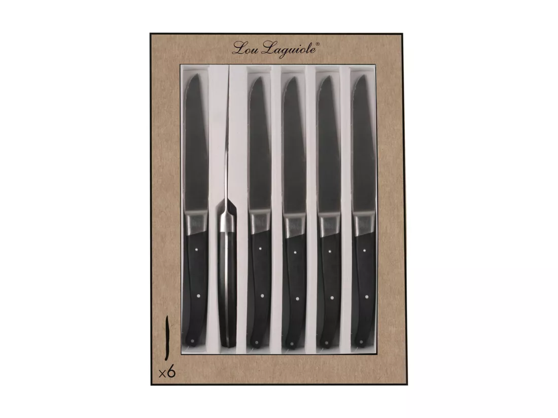 Pro - Coffret 6 couteaux steak lame dentée