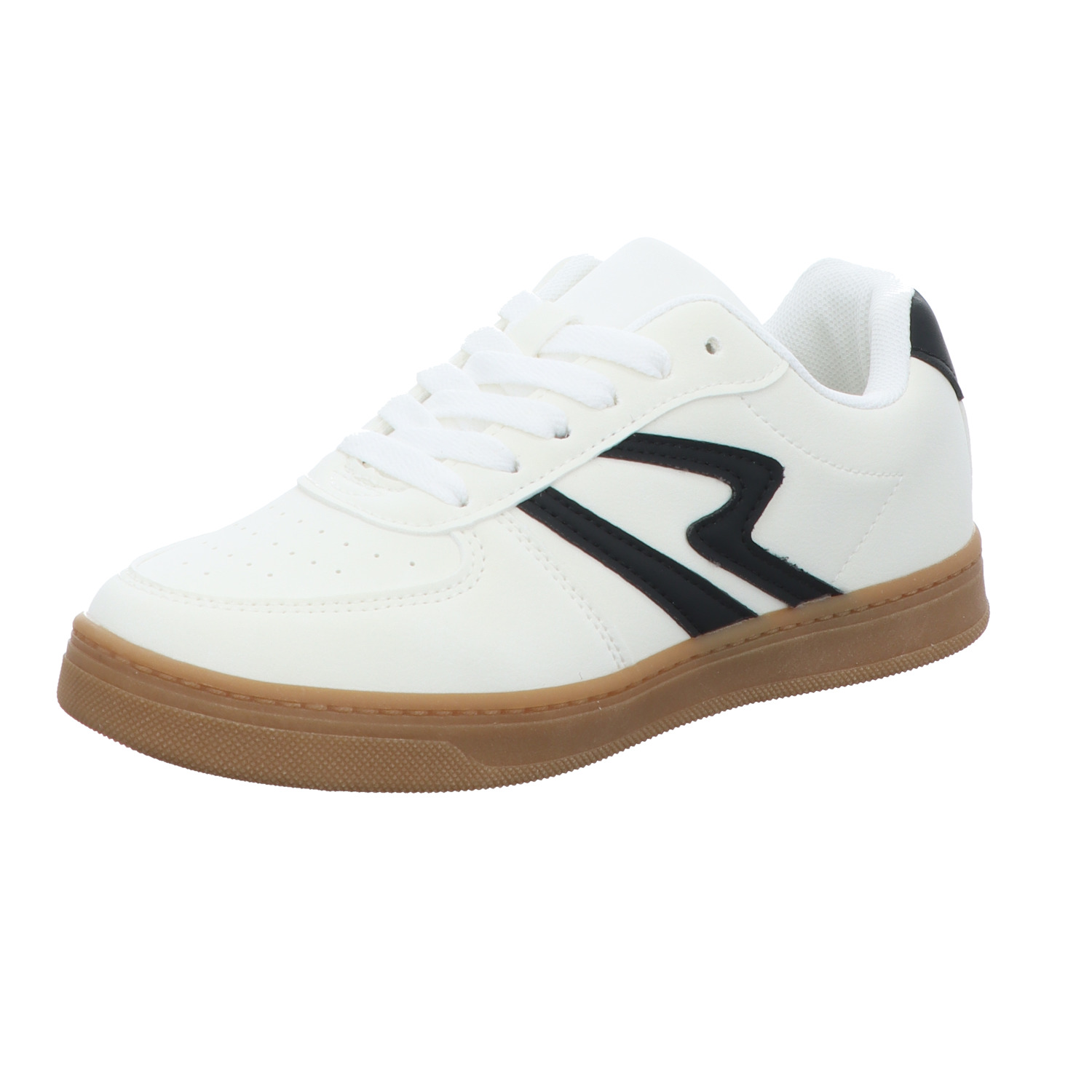 Sneakers Kinder-Jungen-Sneaker Weiß-Schwarz