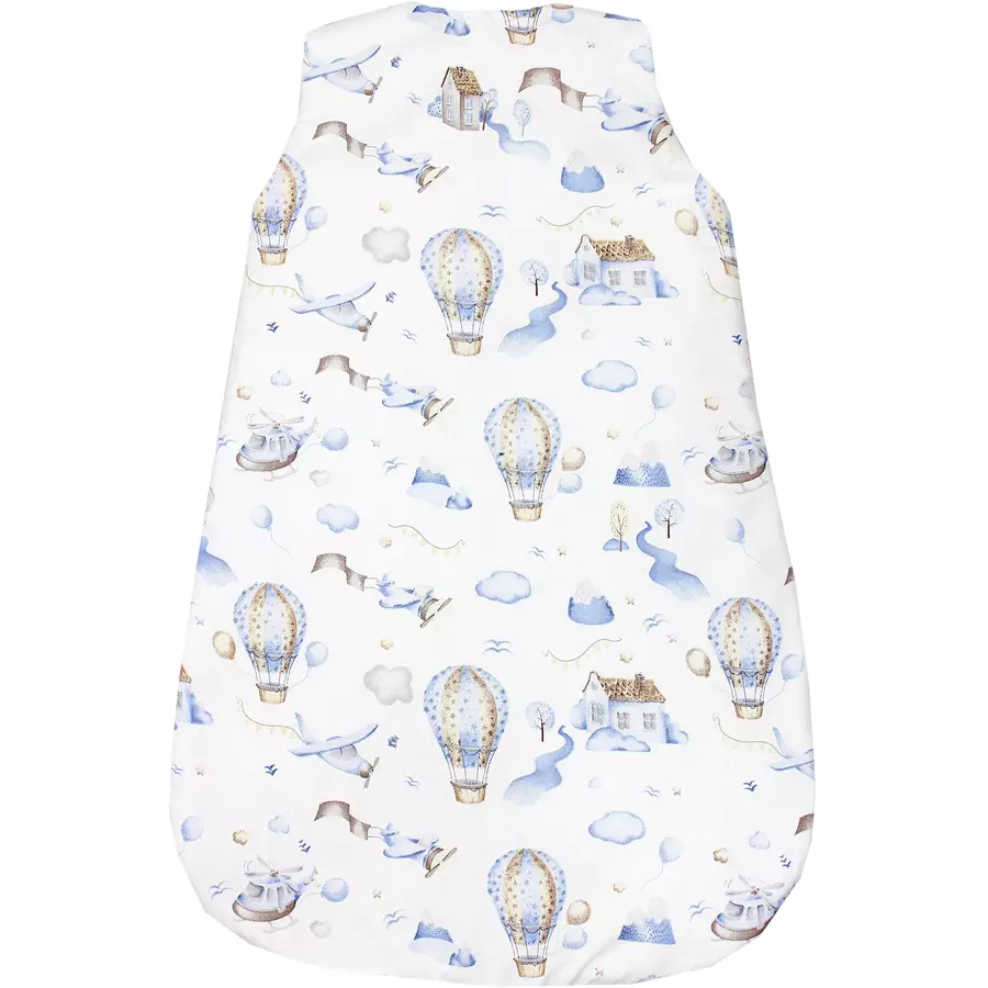 TupTam Baby Ganzjahres Schlafsack ohne Ärmel wattiert blaugrau