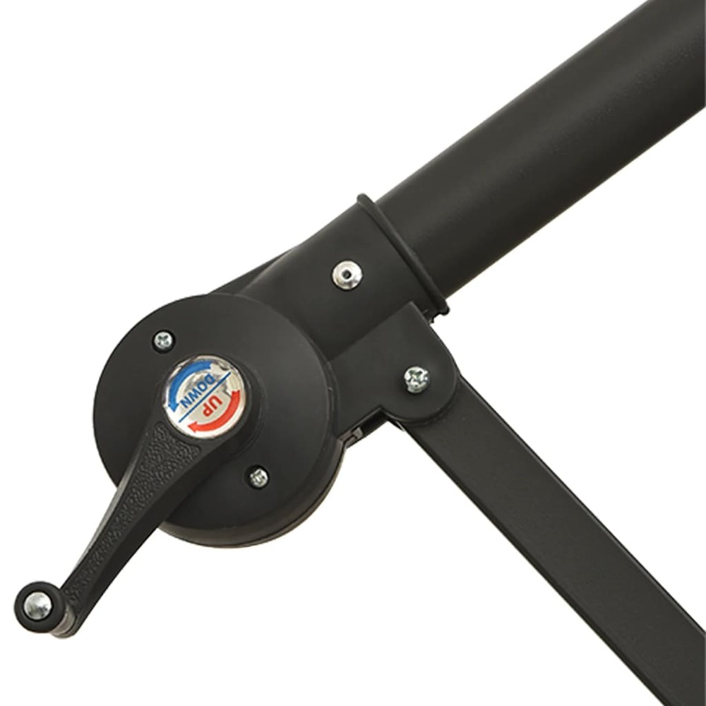 Parasol mobilier de jardin avec éclairage led 300 cm poteau en métal vert