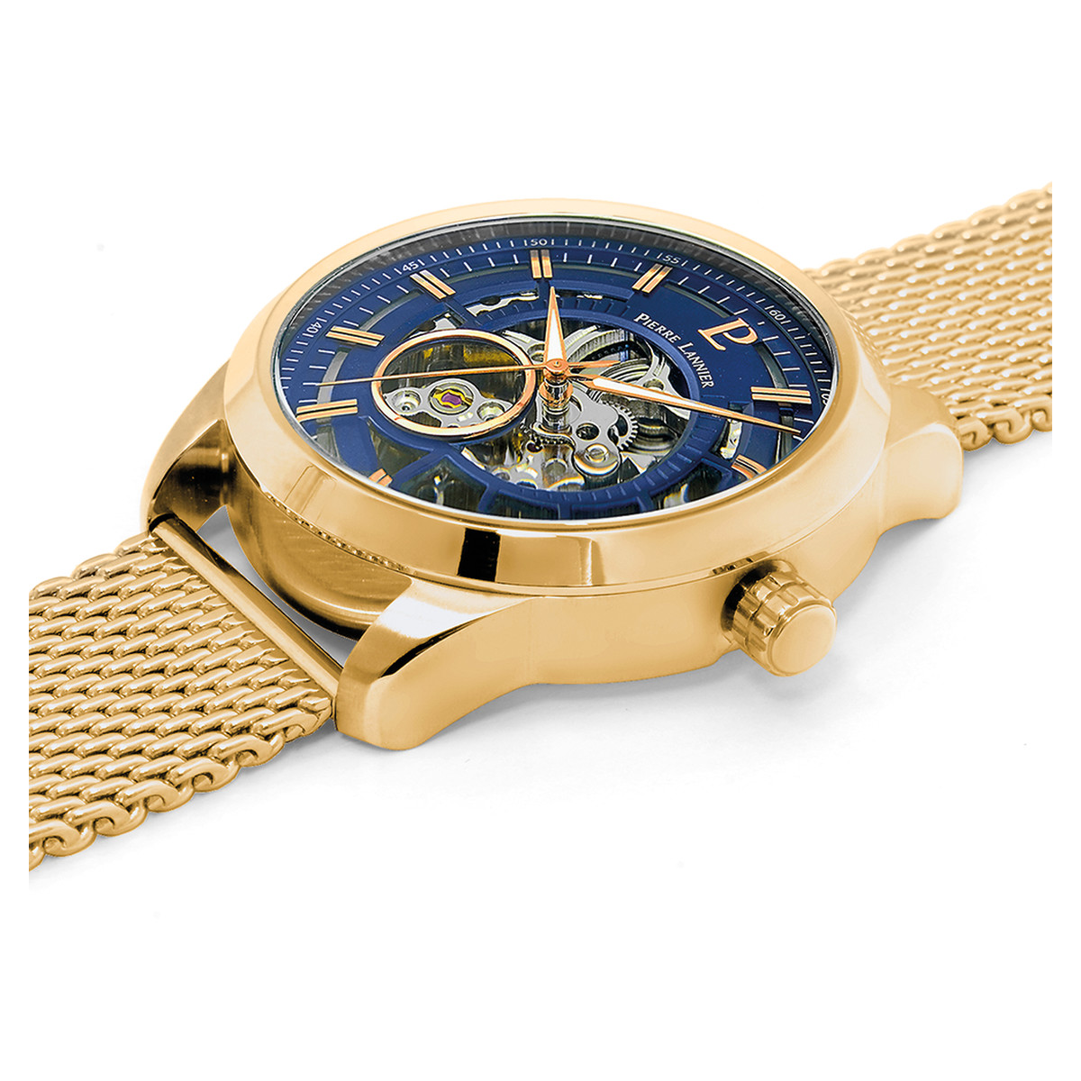 Montre PIERRE LANNIER Automatic homme automatique acier doré