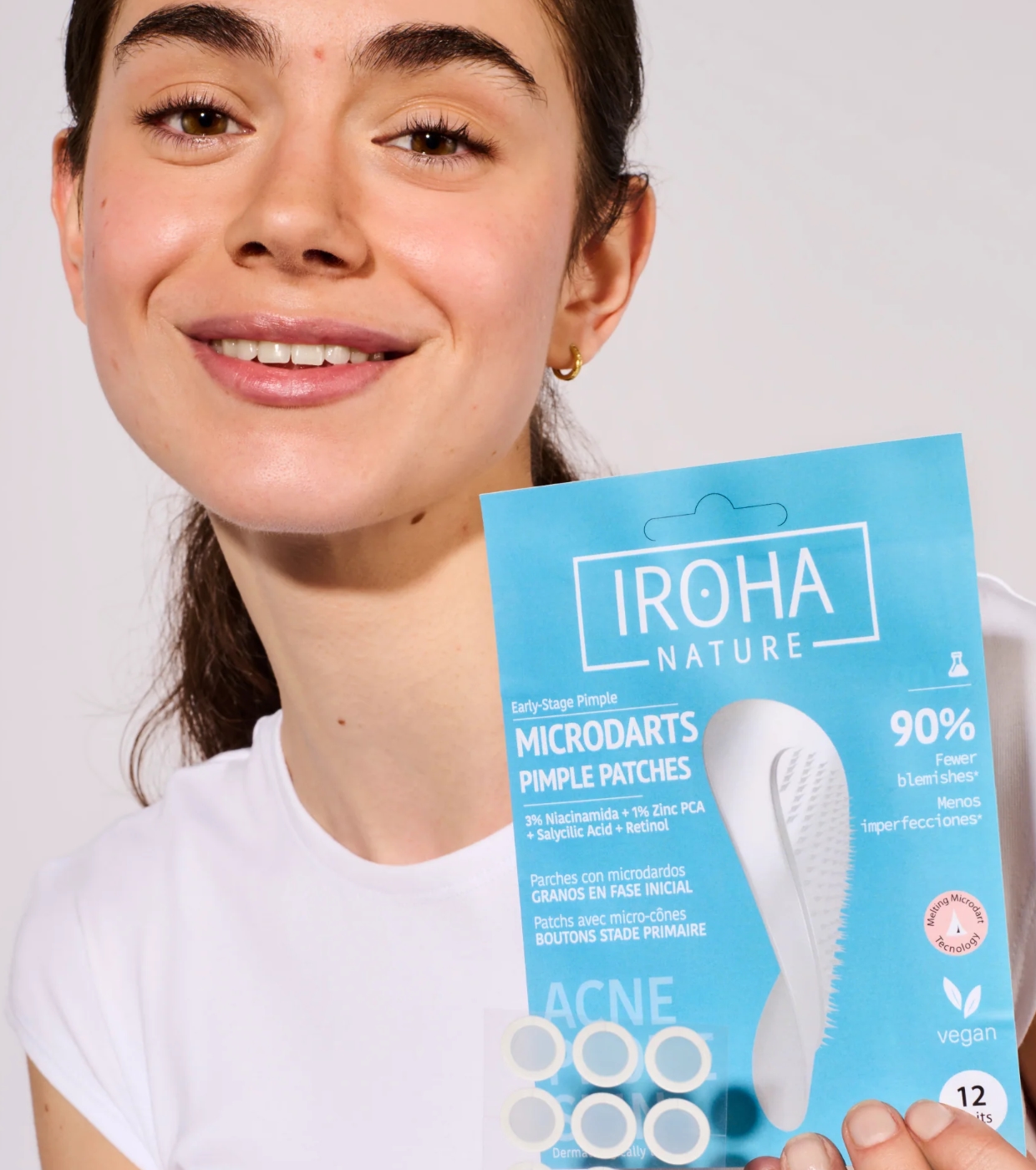 Iroha Nature - *Acne Prone Skin* - Adesivos de ácido salicílico para espinhas Microdarts