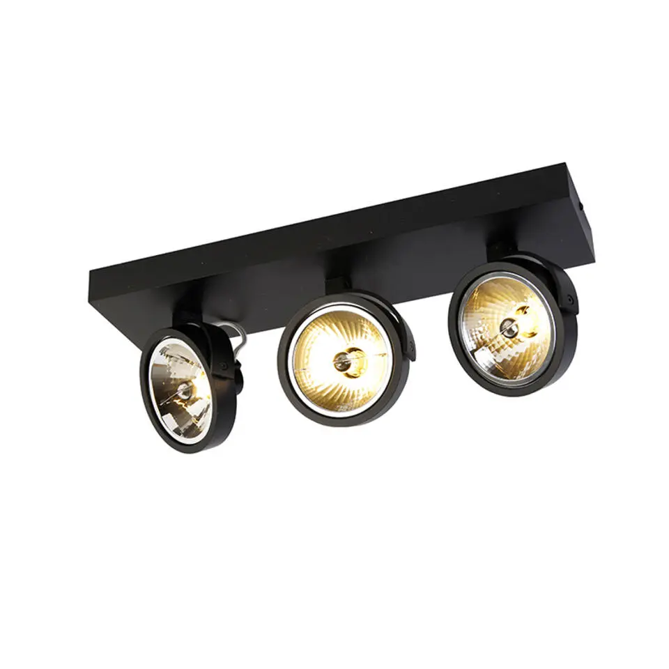 Qazqa opbouwspots go zwart g9