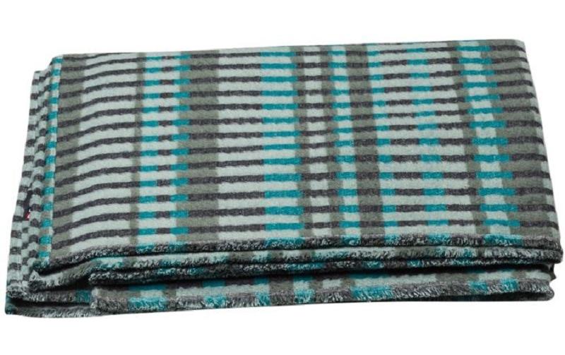 Decke Deco 135 x 200 cm, Grau/Grün<br>Strukturdecke