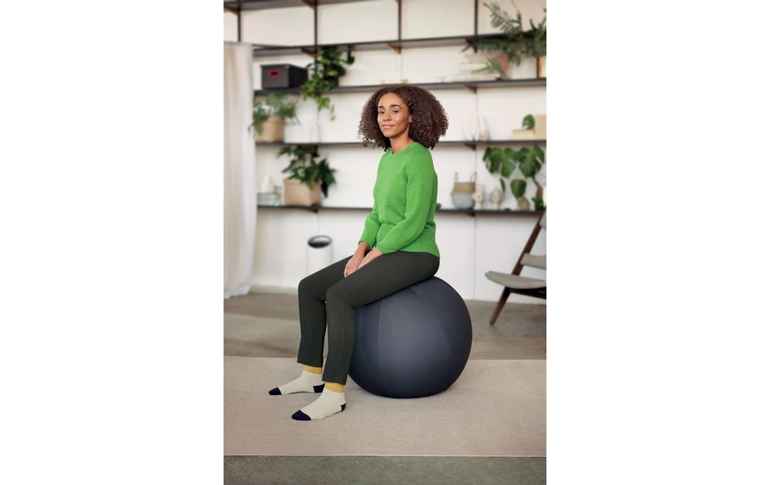 Sitzball Ergo Active 75 cm, Dunkelgrau<br>Sitzball für zu Hause oder für Büro