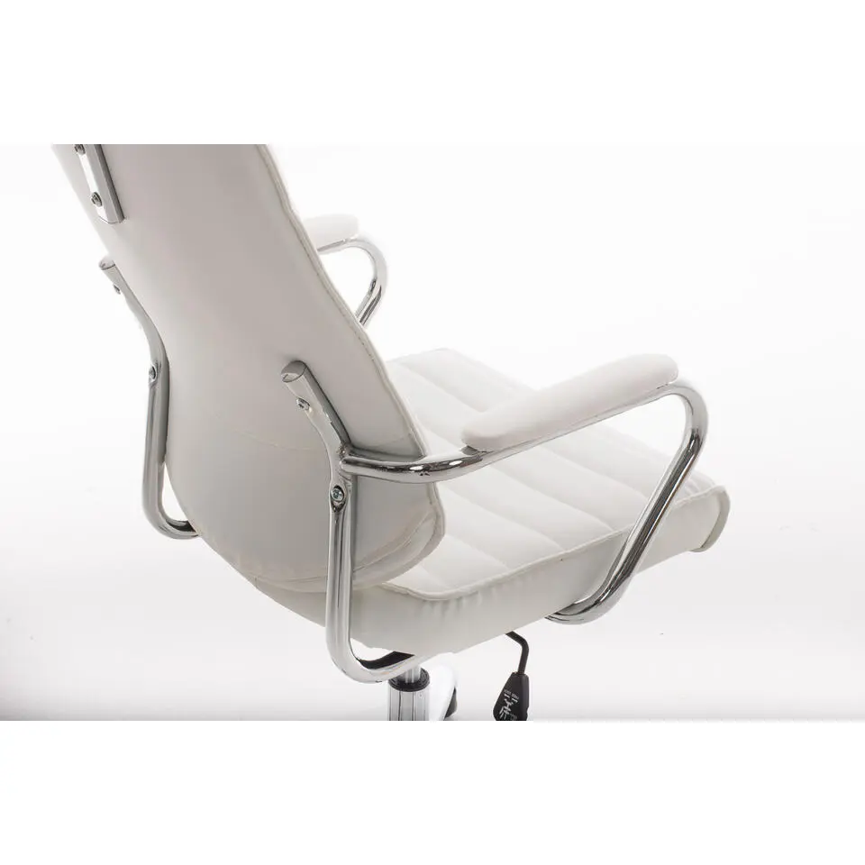 CLP Bureaustoel Rako V2 chroom Frame - Kunstleer - wit