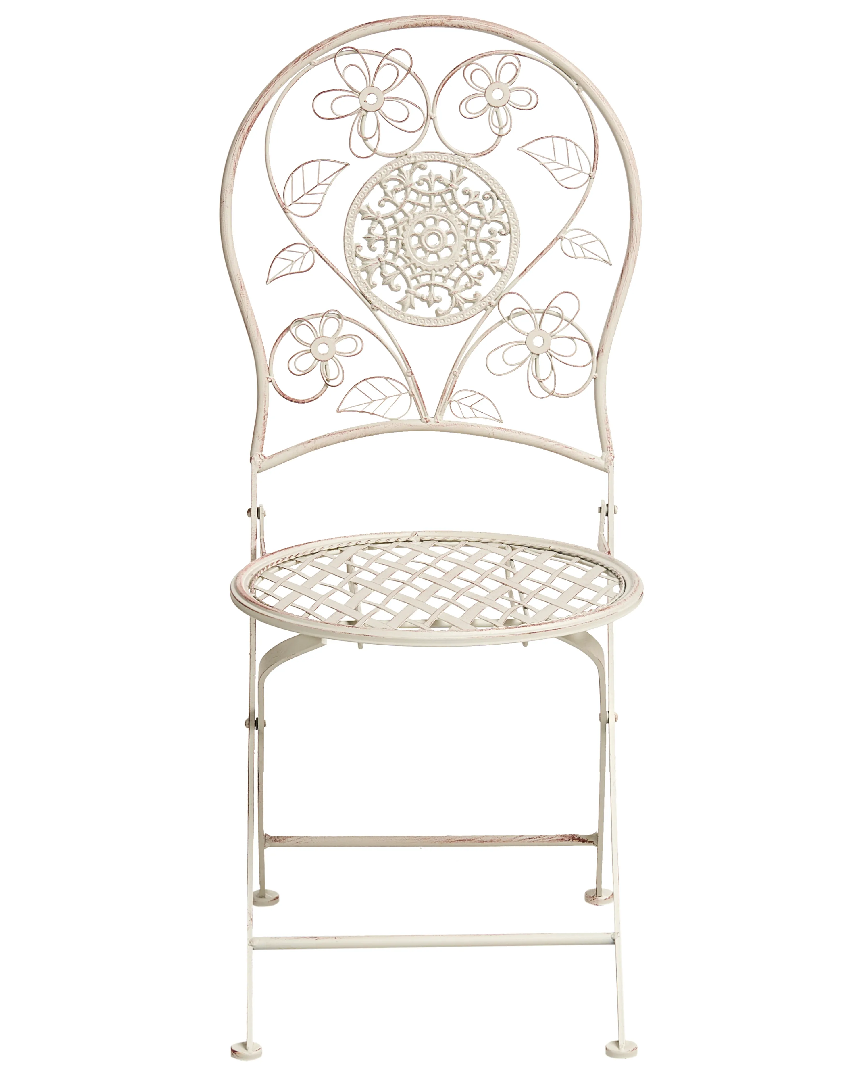 Set van 2 tuinstoelen YAVIZA inklapbaar Metaal Lichtbeige