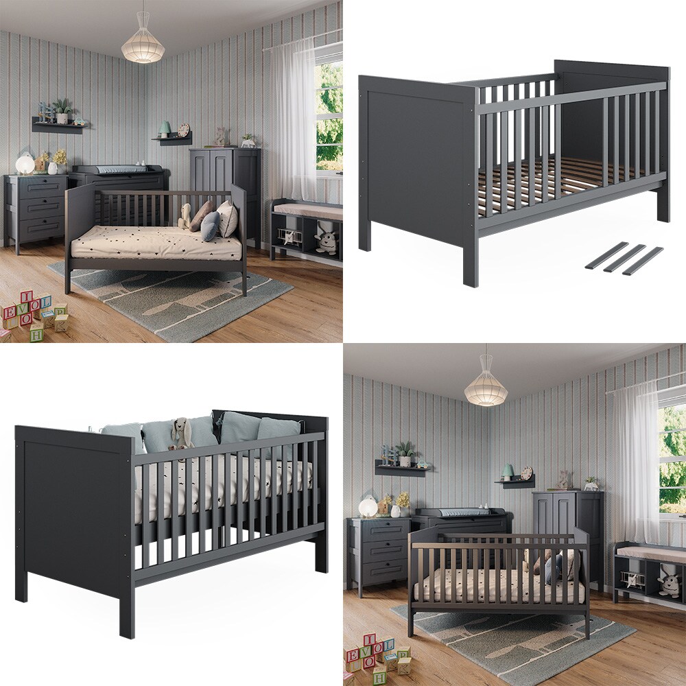 Vitalispa Babybett Ajaton Grau 144,4 x 83 cm