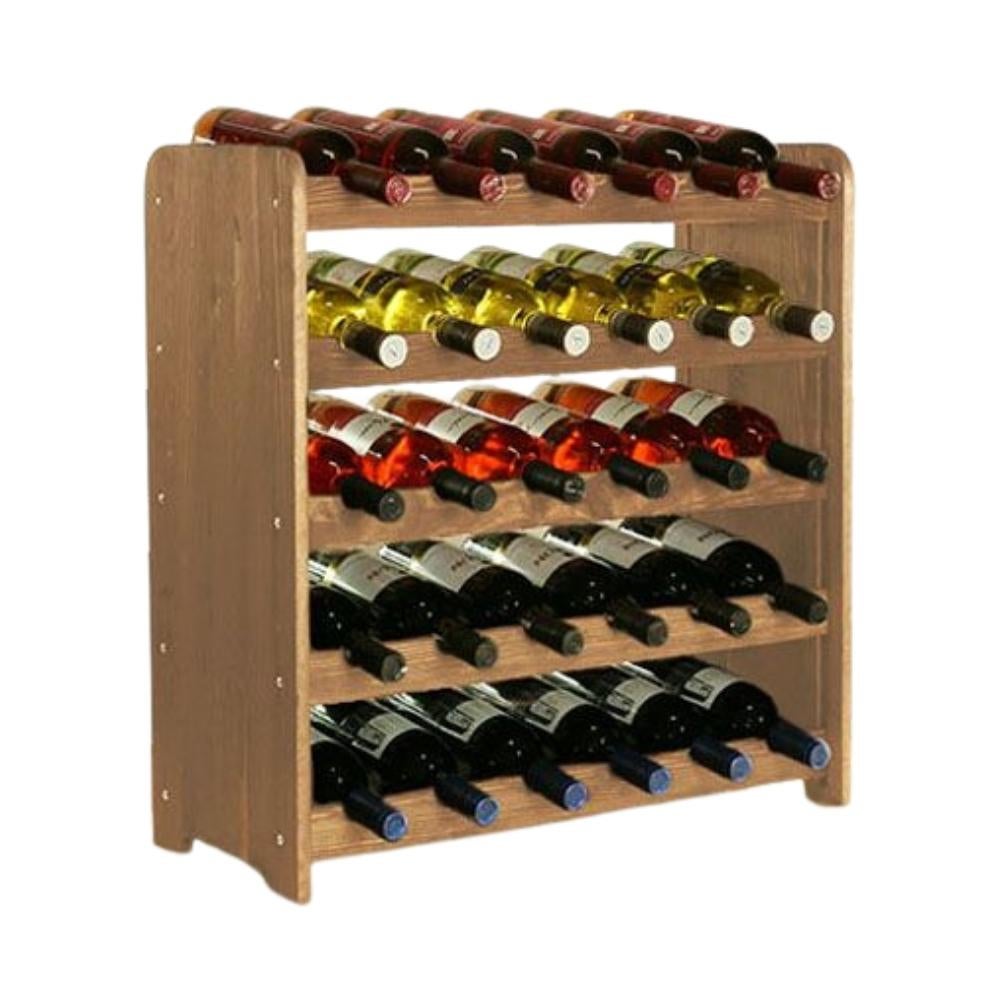 PROREGAL Wijnrek Pinot Vine C HxBxD 61,6 x 63,2 x 26,5 cm 30 Flessen Massief grenenhout Bruin Geolied