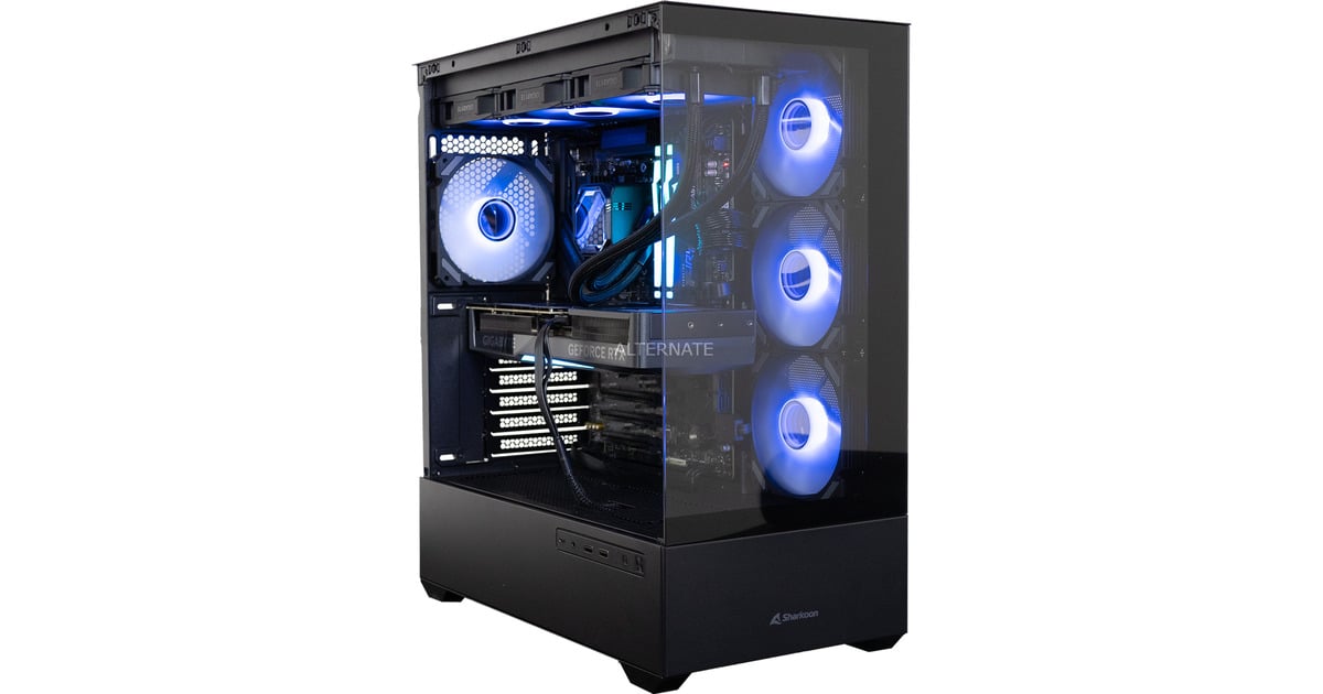 ALTERNATEThunderstorm Starter Ryzen 7 – RTX 5070 Ti Gigabyte Limited edition gaming pc  (Zwart | R7 9700X | RTX 5070 Ti | 32 GB | 2 TB SSD)