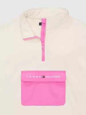 Vestido adaptável com meio zíper e blocos de cores