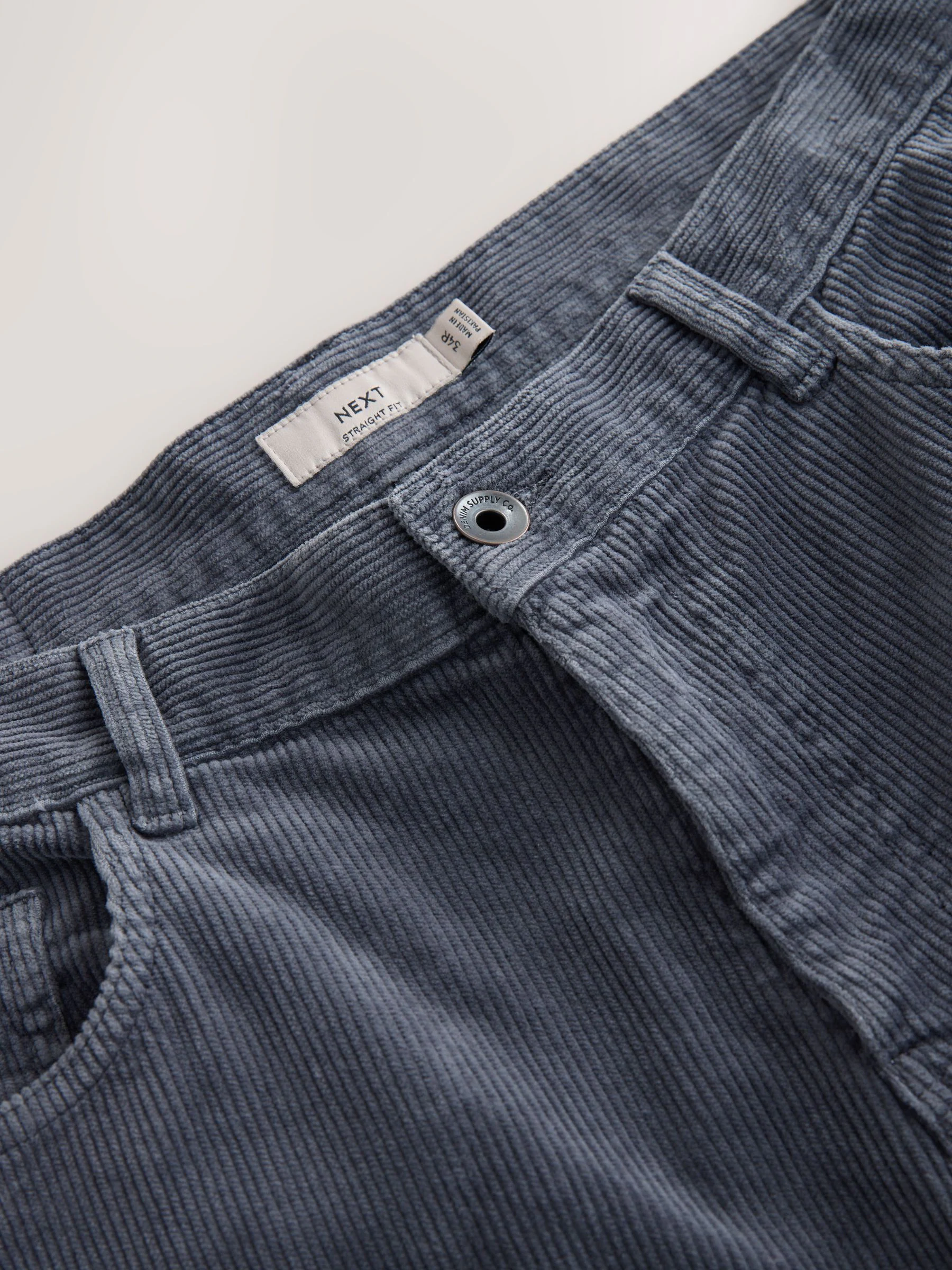 Blauw - Corduroy 5 Pocket Stretch Trousers