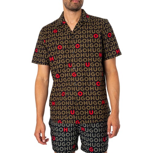 BOSS - Camisa De Manga Corta Ellino Negro