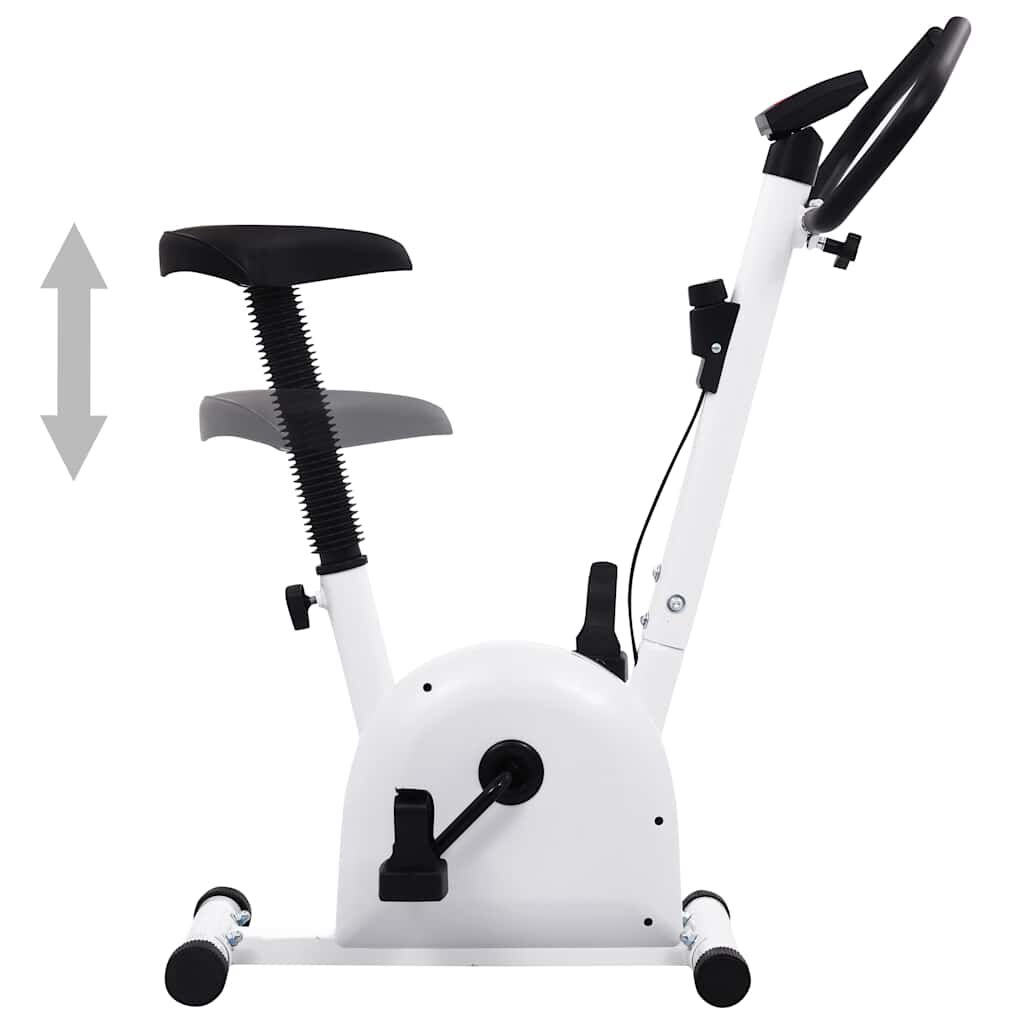 vidaXL Hometrainer met weerstandsband, wit