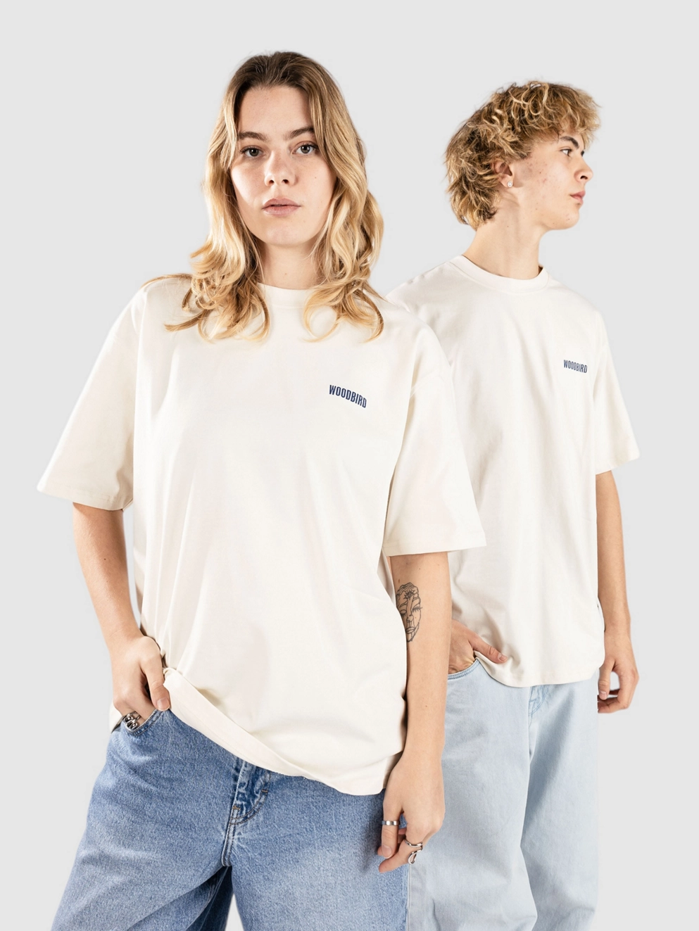 Woodbird Baine Sip T-Shirt off white