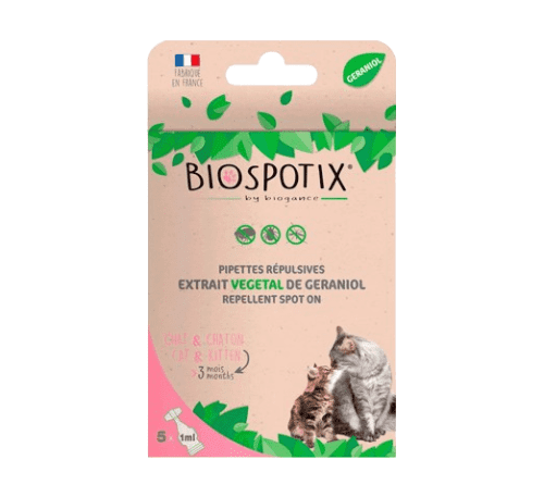 Repelente para Gatos Biospotix Spot On 1ml (5 Pipetas)