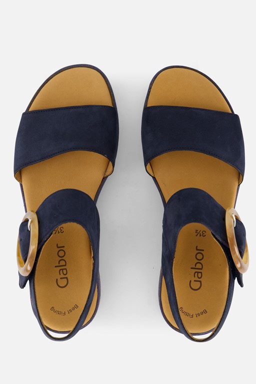 Gabor Sandalen blauw Nubuck