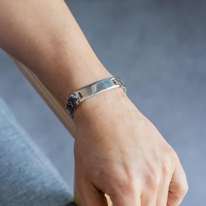 Gourmette Bracelet pour Homme Acier
