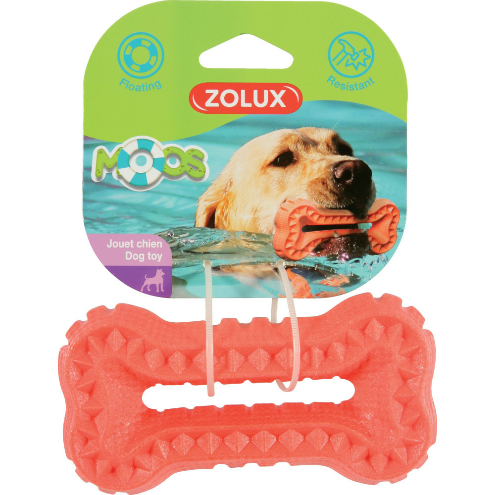 Jouet os moos tpr flottant 13 cm x 2.5 cm pour chien