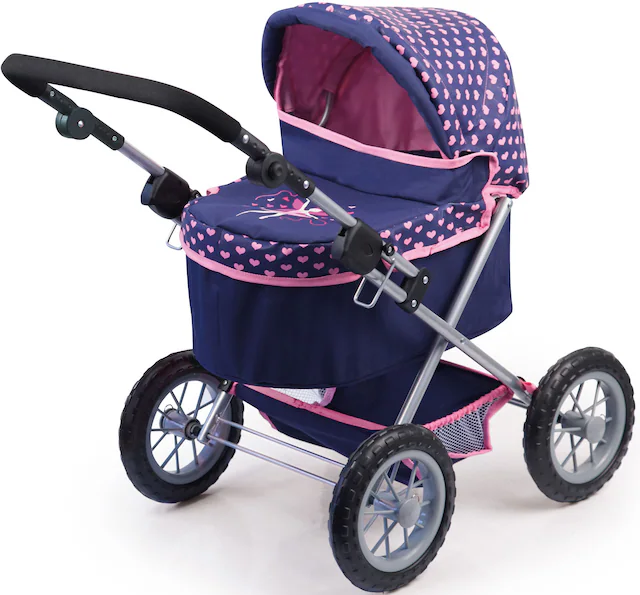 Bayer Puppenwagen »Trendy, dunkelblau« mit Wickeltasche