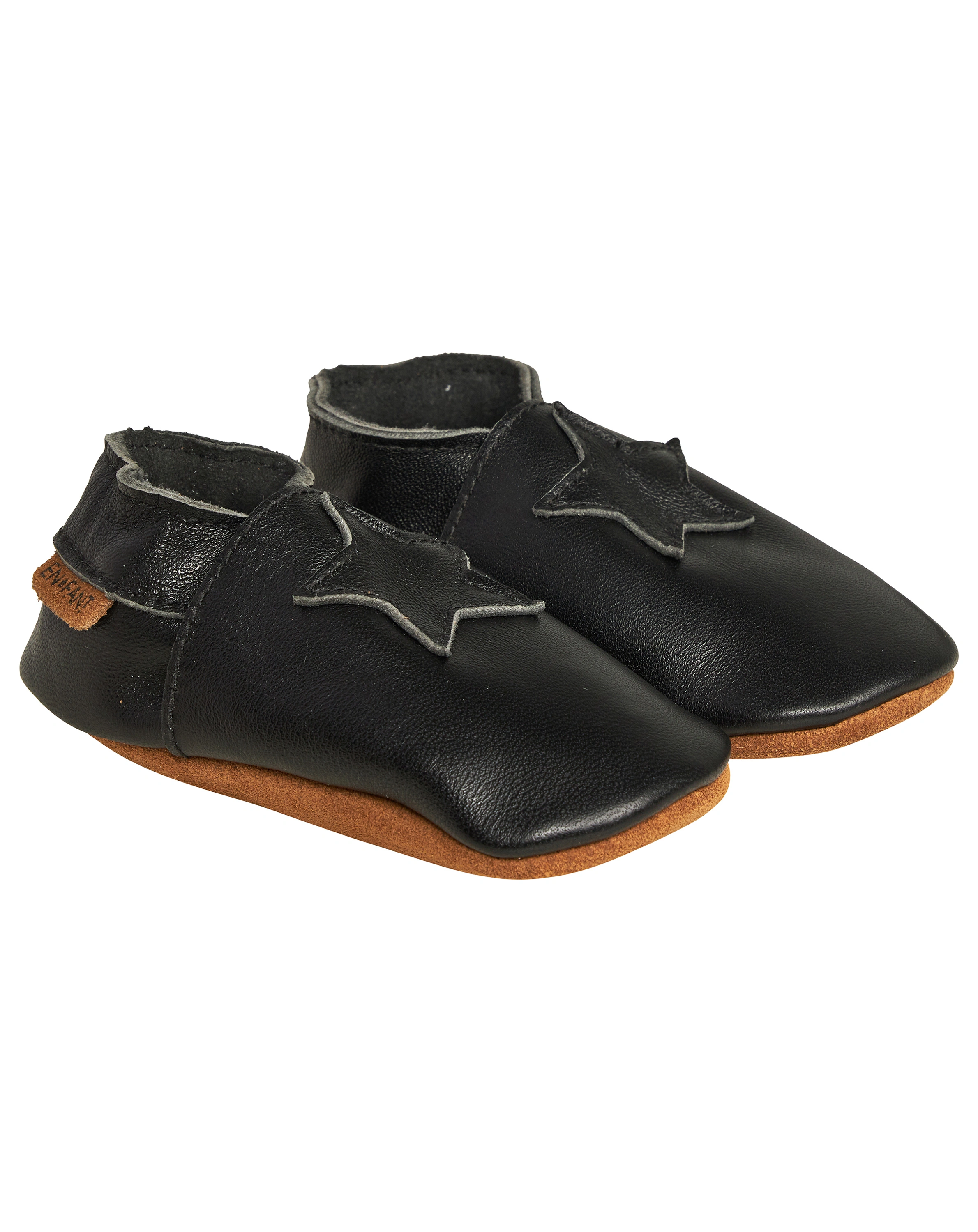 Krabbelschuhe STAR in schwarz/braun