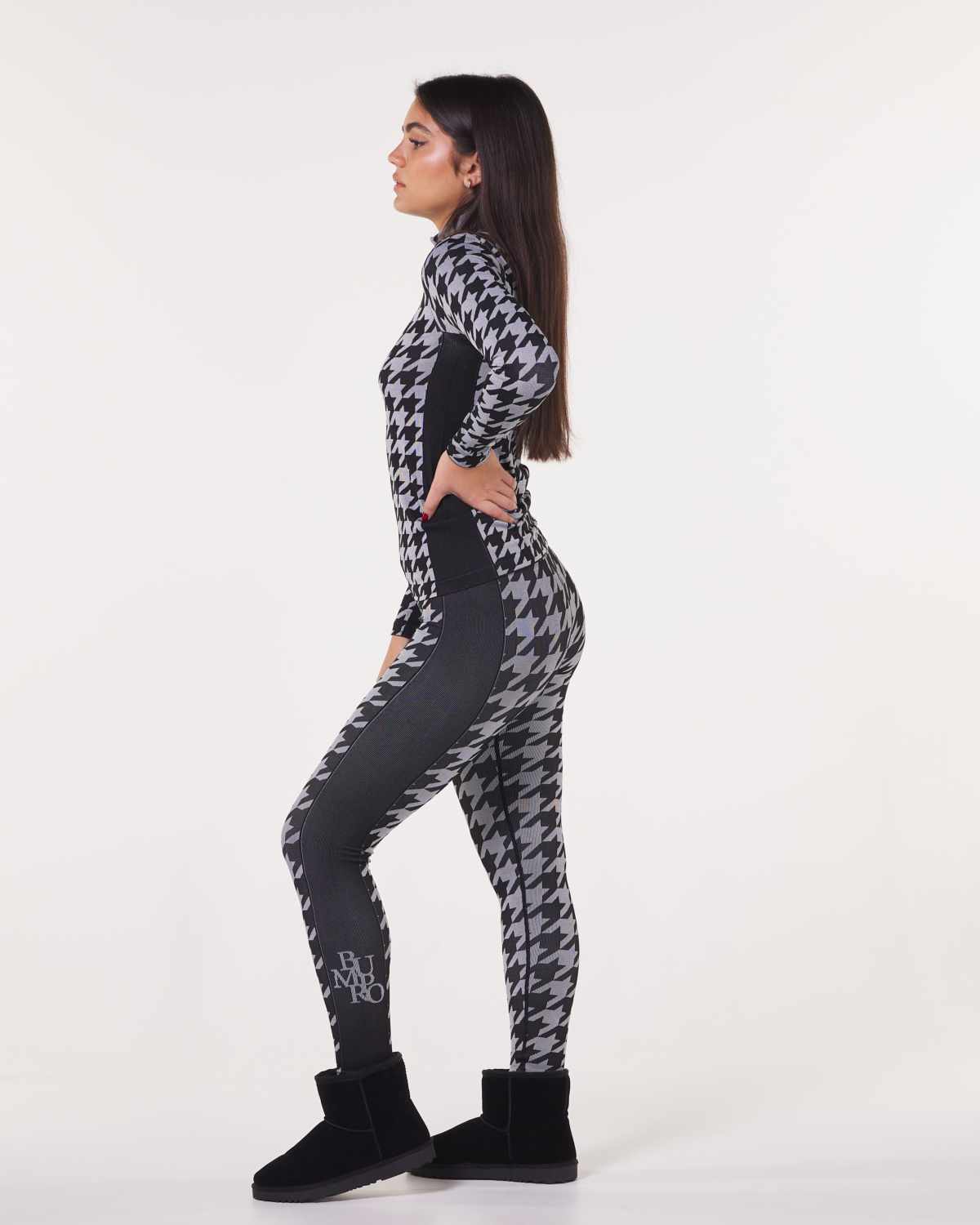 Bumpro Whistler Seamless Baselayer Pant Black\White