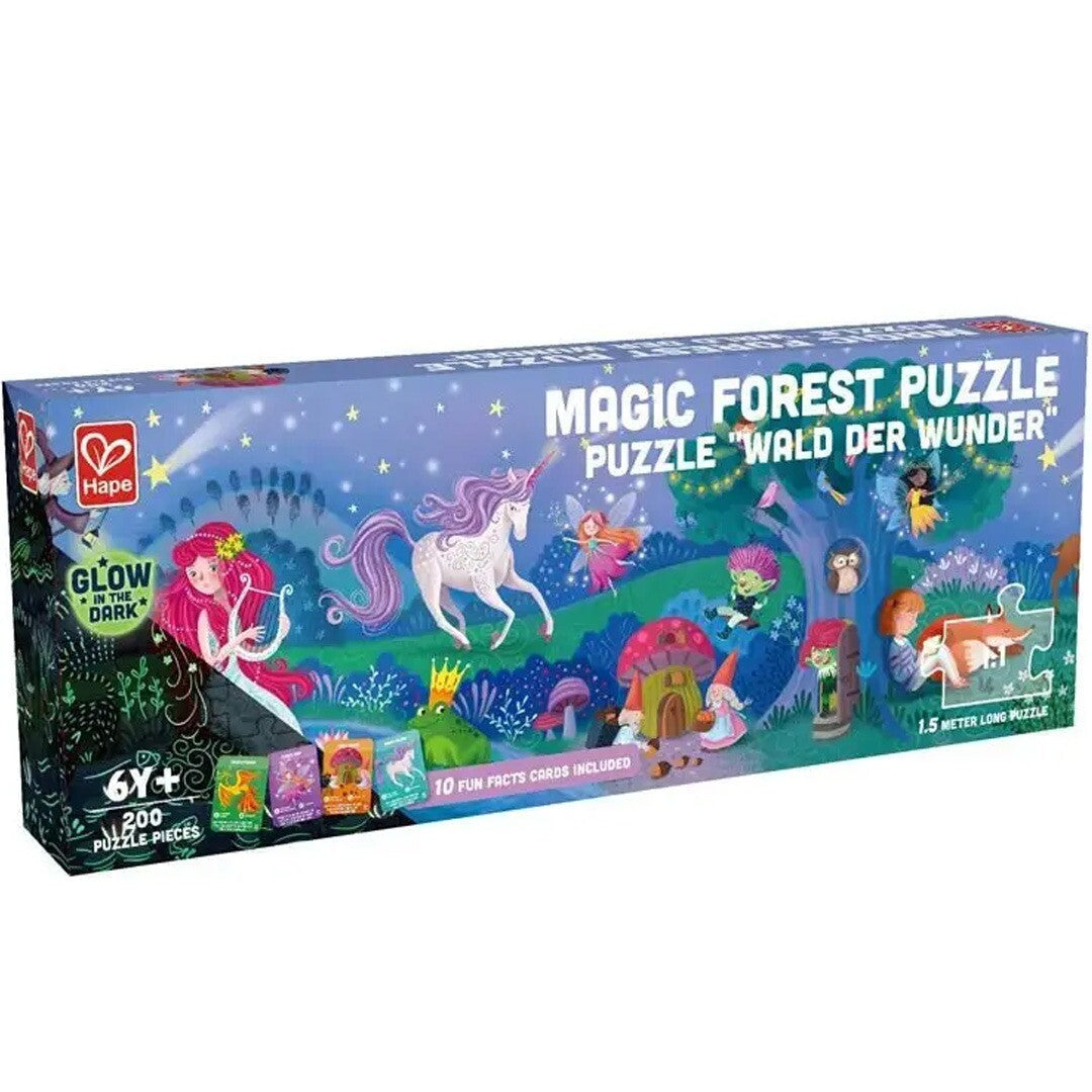 Hape vloerpuzzel magic forest glow in the dark - 210 stukjes