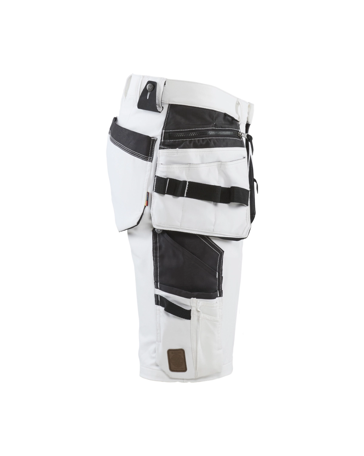 Blåkläder 1088 Werkbroek kort voor schilder/stucadoor met 4-weg stretch - wit/donkergrijs - 48 (M)