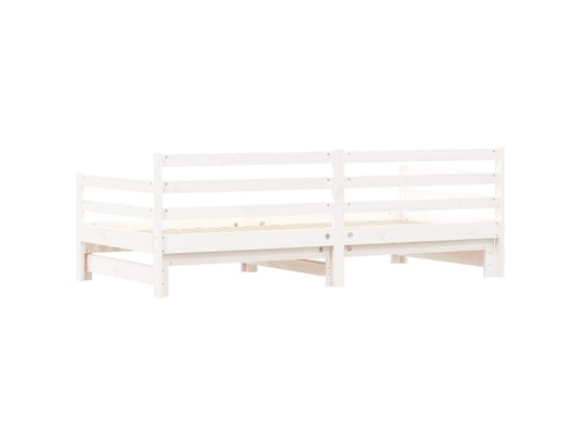 VIDAXL - Lit de jour avec lit gigogne blanc 90x200 cm bois de pin mas...