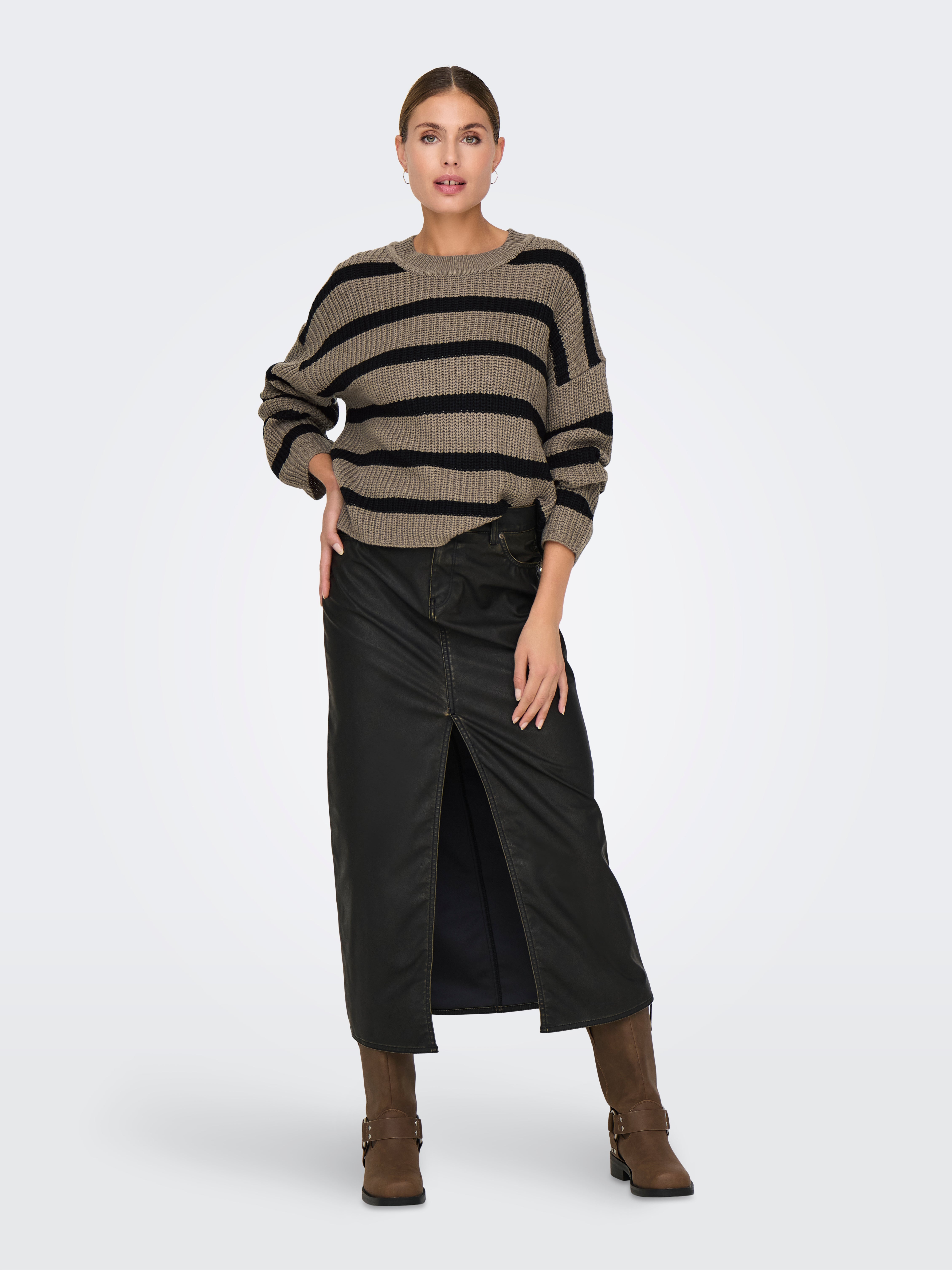 JDYJUSTY Strickpullover Walnut