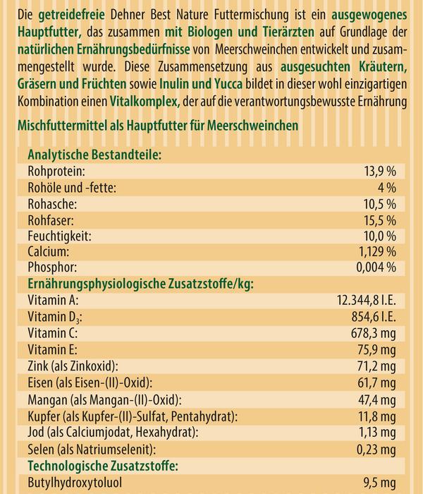 Dehner Best Nature Meerschweinchenfutter, 2 kg