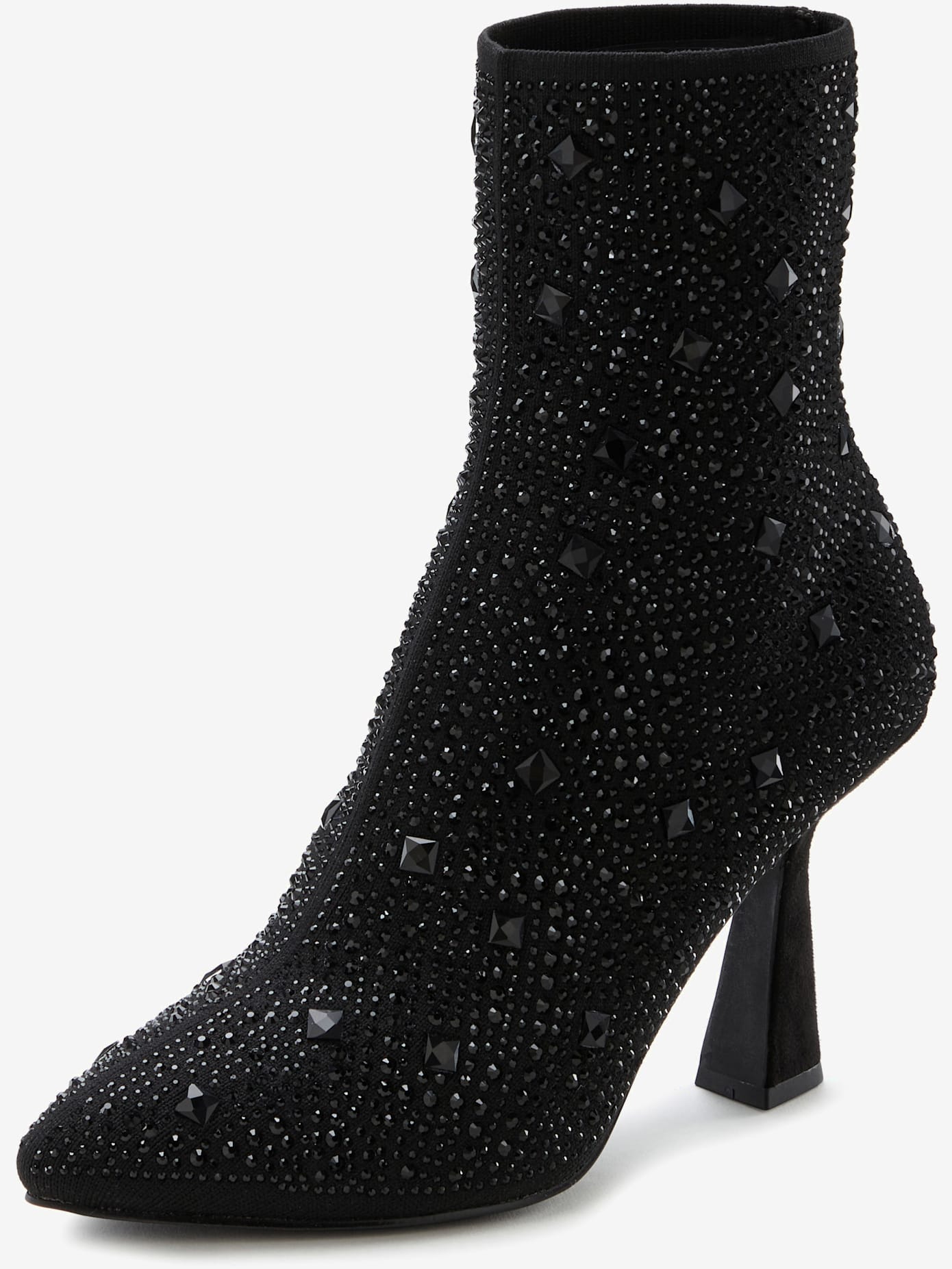 Bottines à talon haut petites pierres fantaisie pour une allure glamour