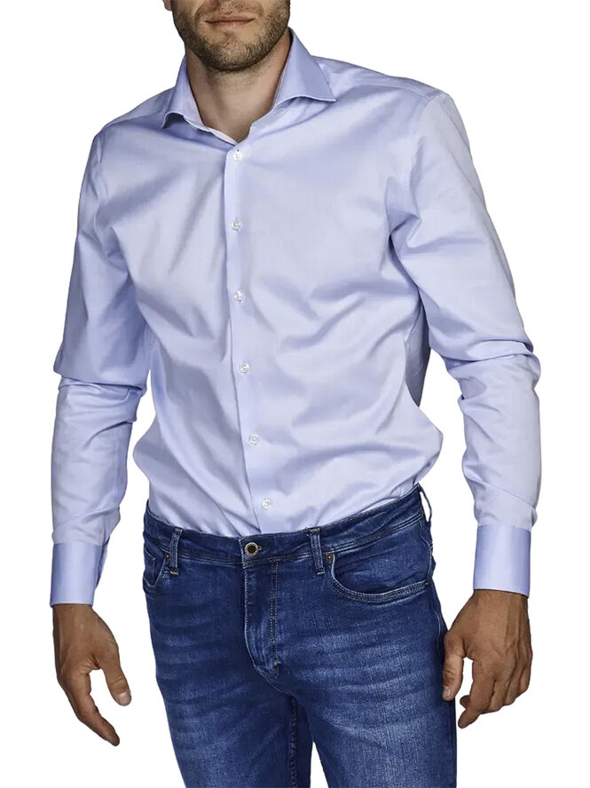 Due Signori CAH 04044-1513223 - NON IRON TWILL Light blue