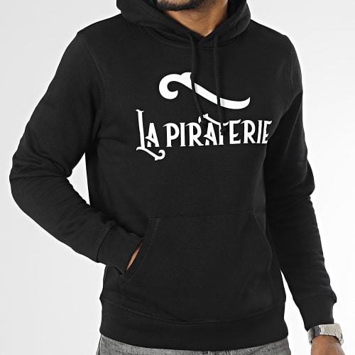 Sweat Capuche Logo Noir Blanc