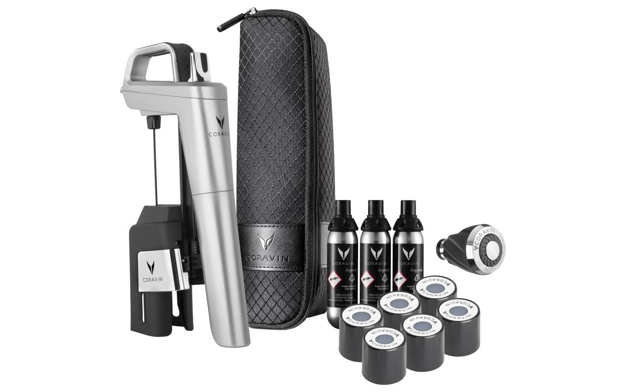 Weinausgiesser Timeless Six+ 1 Stück, Silber<br>Wein-Set