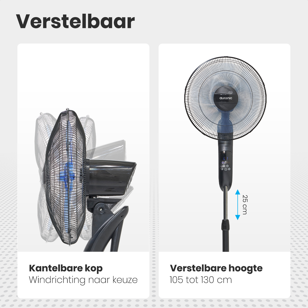 Auronic statiefventilator met afstandsbediening - Black