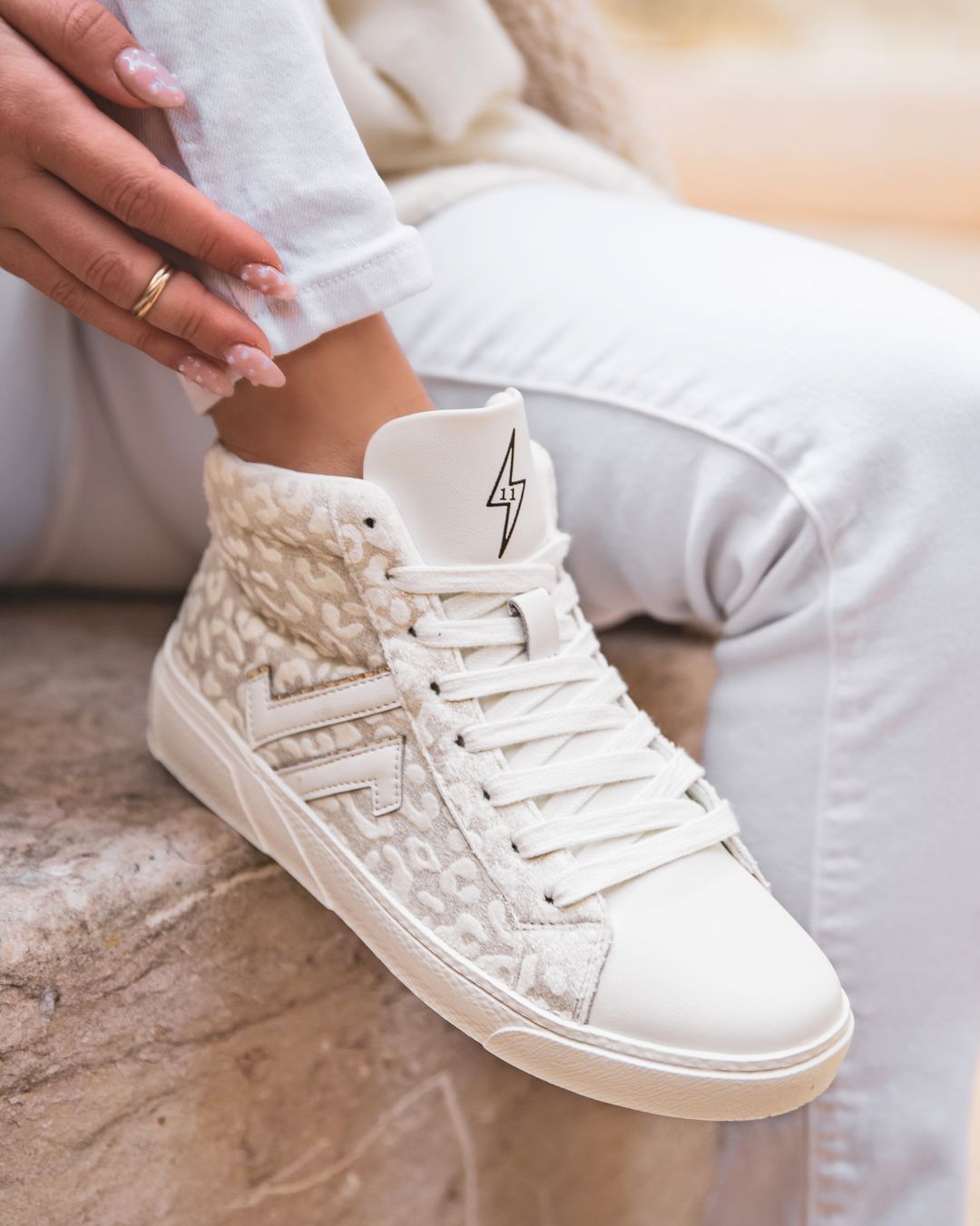 Basket femme dorée montante - CL76 GOLD