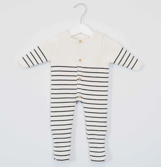 Combinaison Petits Marins   Ecru/Marine        de               La Manufacture de Layette