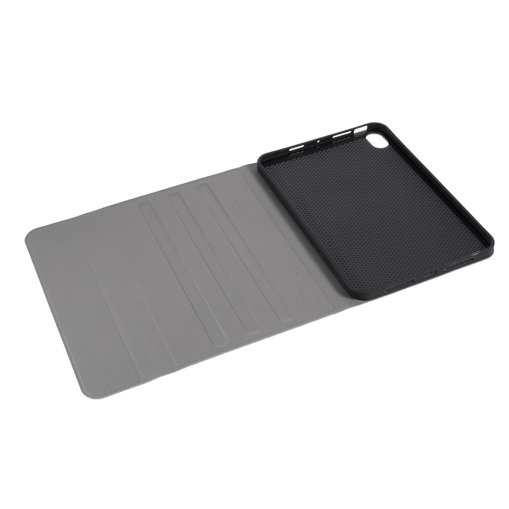 iPad Mini 7 (2024) / Mini 6 (2021) Leder Tasche Magnet Bluetooth Tastatur Abnehmbar (QWERTY) - Schwarz
