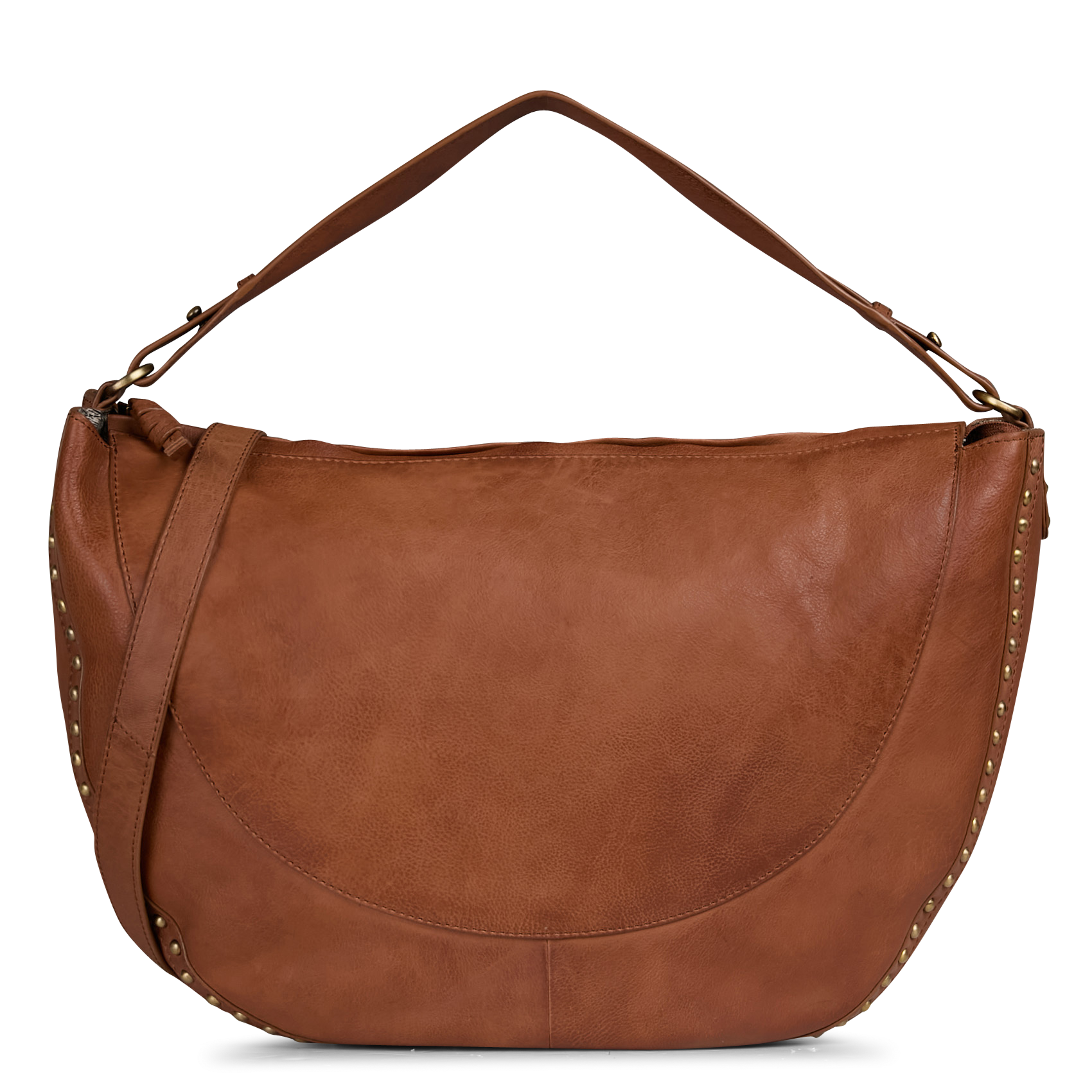 GASPARD XL - Sac porté épaule en cuir | Beige