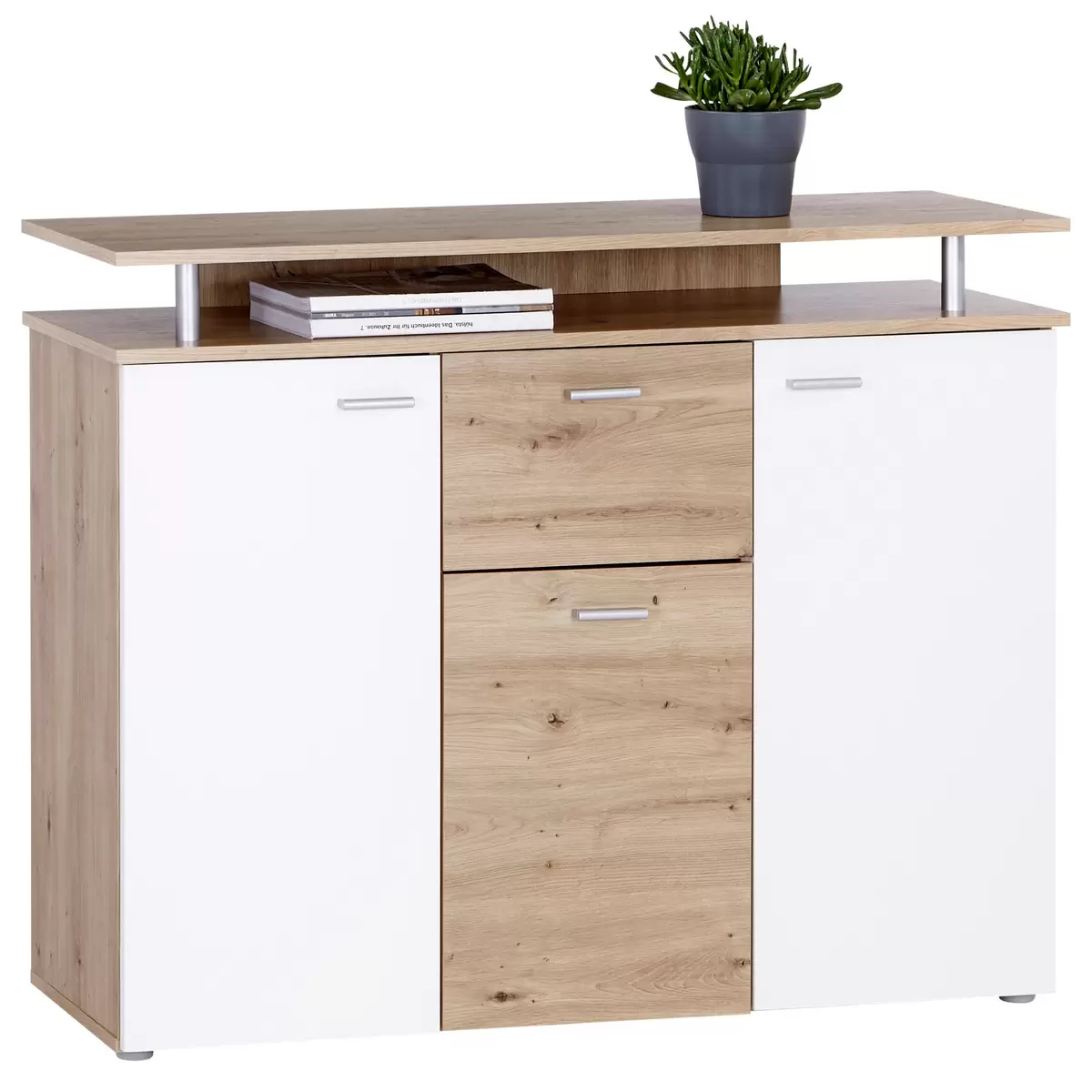 Kommode Leon weiss,Artisan Eiche