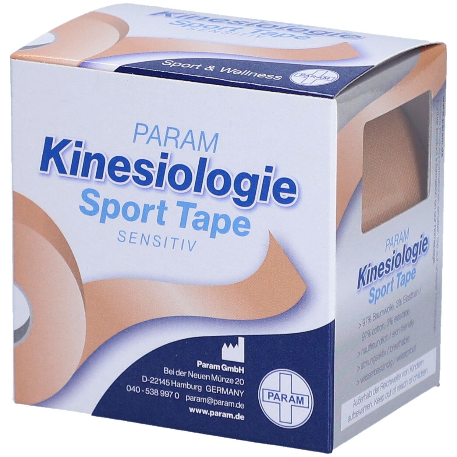 PARAM Kinesiologie Sport Tape 5 cm x 5 m beige