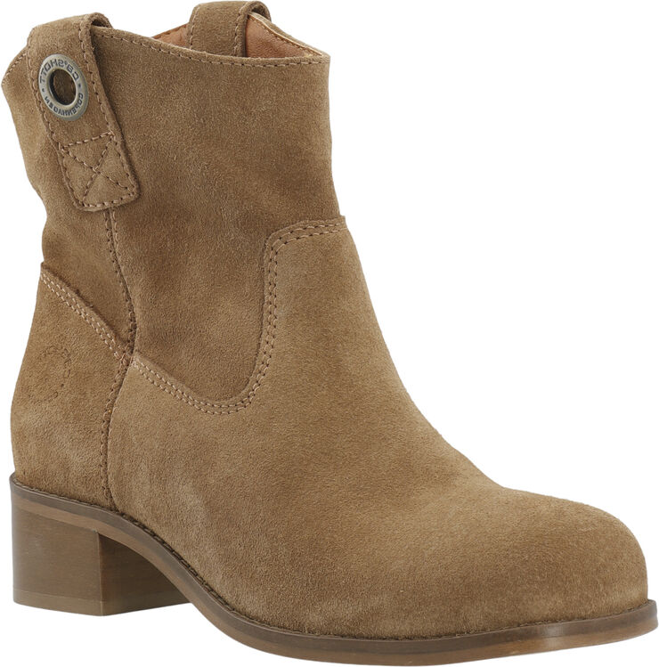 Cashott CASVILMA Pull On Low Cut Boot Suede Toffee