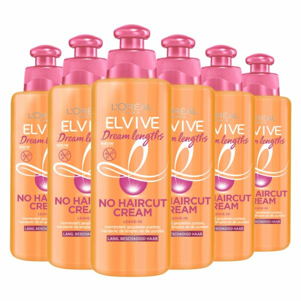 6x L'Oréal Elvive Dream Lengths No Haircut Cream200 ml