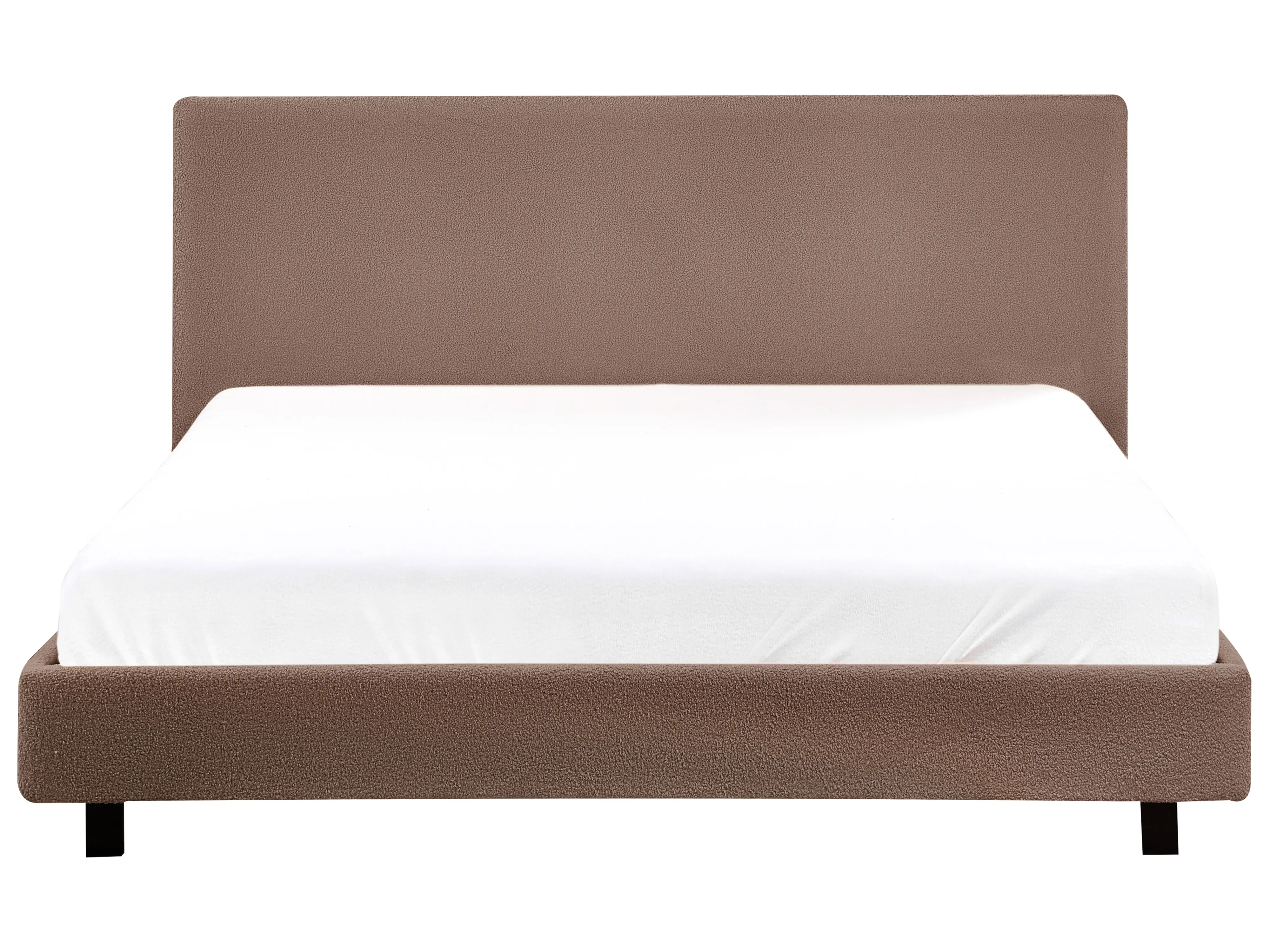 Waterbed Bouclé ALBI 180 x 200 cm Bruin
