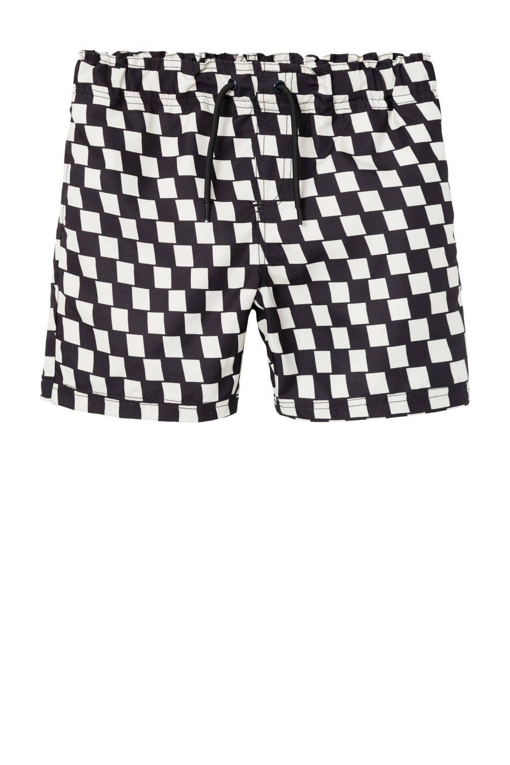 zwemshort NKMZATOON zwart/wit