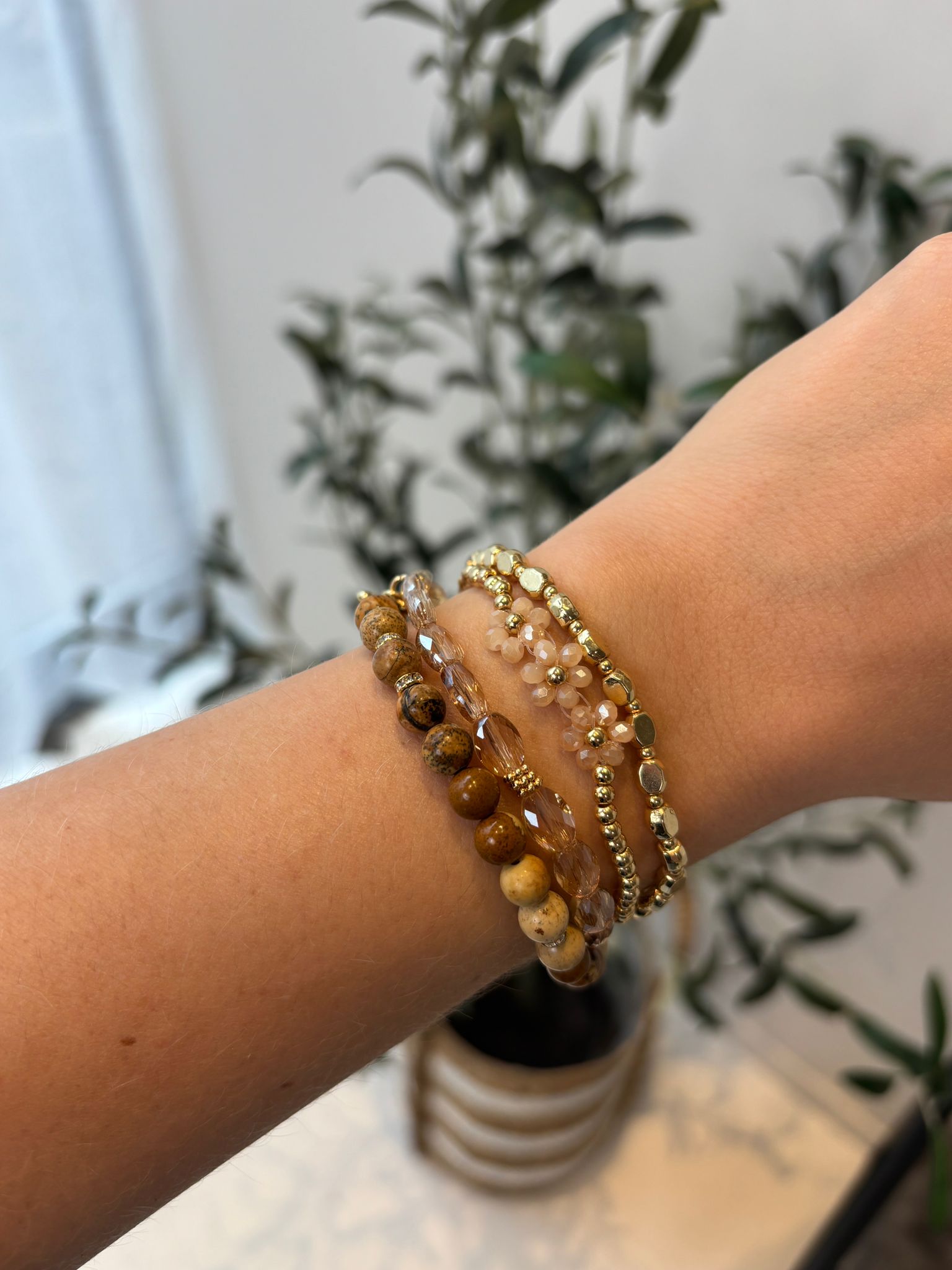 Armbanden Set Camel Bloem